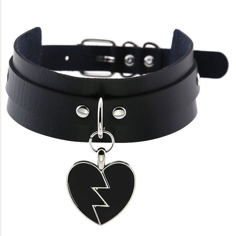 Peris Gems Gothic Harajuku PU Leather Collar Choker Necklaces for Women SHEIN Amazon Temu