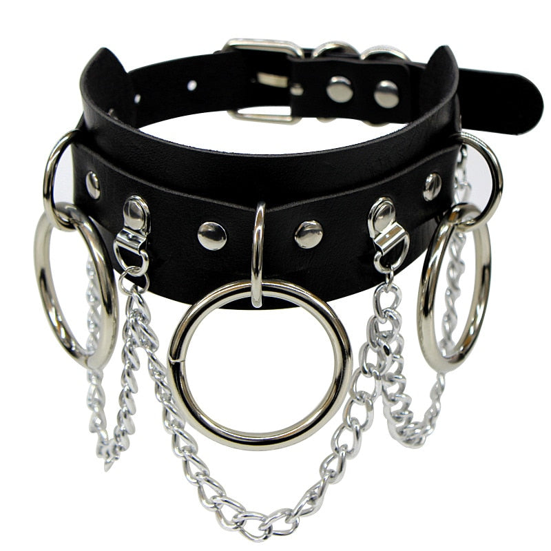Peris Gems Gothic Harajuku PU Leather Collar Choker Necklaces for Women SHEIN Amazon Temu