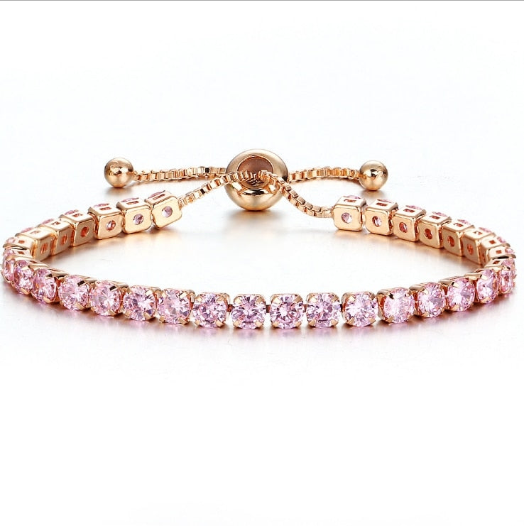 Peris Gems Gpink Gold Diamond Tennis Bracelets for Women | Iced Out Chain Bracelets SHEIN Amazon Temu