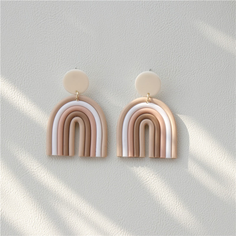 Peris Gems Gradient Clay Tassel Earrings for Women | Stud Drop Earrings SHEIN Amazon Temu