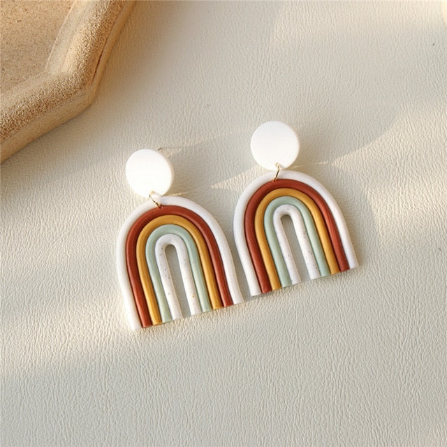 Peris Gems Gradient Clay Tassel Earrings for Women | Stud Drop Earrings SHEIN Amazon Temu
