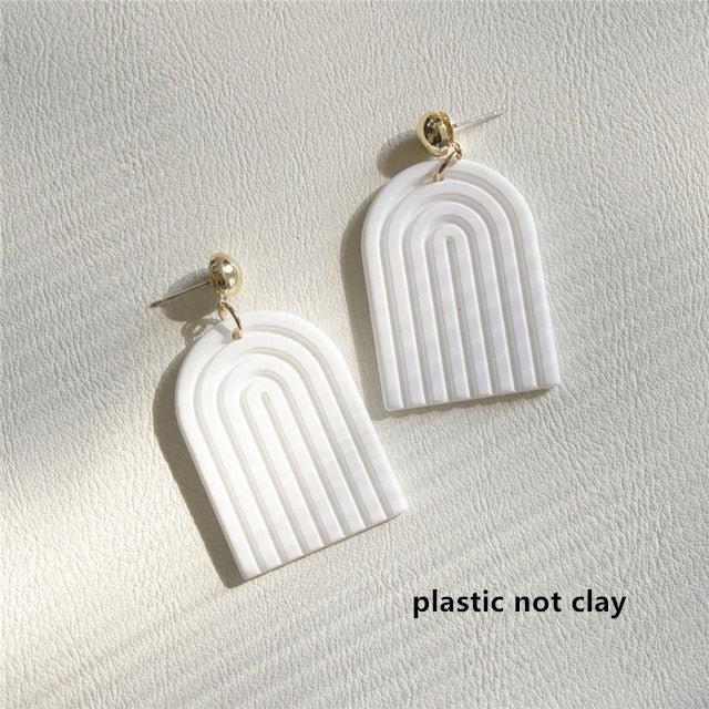 Peris Gems Gradient Clay Tassel Earrings for Women | Stud Drop Earrings SHEIN Amazon Temu