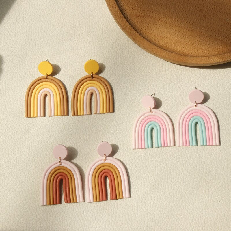 Peris Gems Gradient Clay Tassel Earrings for Women | Stud Drop Earrings SHEIN Amazon Temu