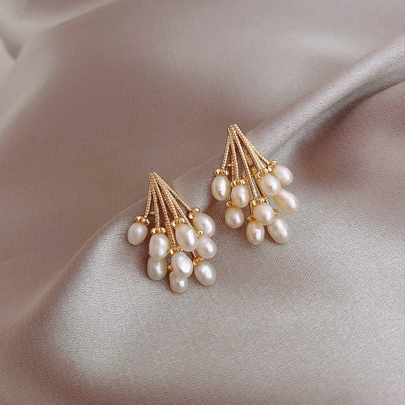 Peris Gems Grape Honeybee Pearl Earrings for Women | Gold Stud Earrings SHEIN Amazon Temu