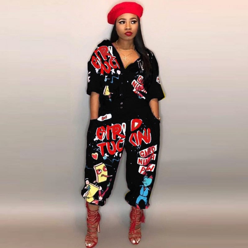 Peris Gems Graphic Print Turn Down Romper Jumpsuit for Women SHEIN Amazon Temu