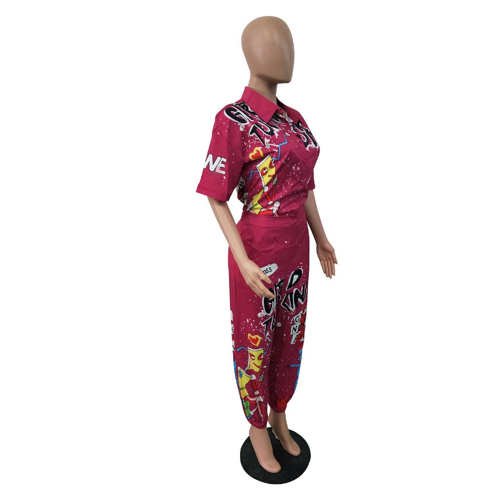 Peris Gems Graphic Print Turn Down Romper Jumpsuit for Women SHEIN Amazon Temu