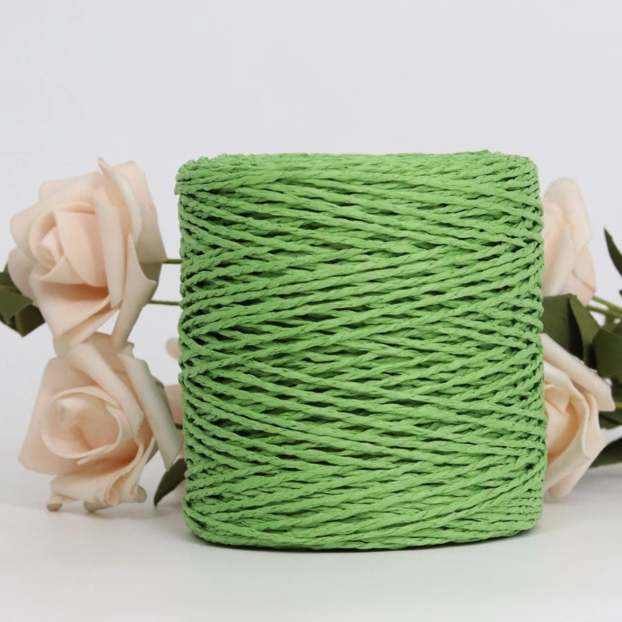 Peris Gems grass green 100g/ball Raffia Yarn Kintting Paper Straw Yarn for Crocheting Hat Fancy Yarn Flower Packing Summer Fashion Handmade Material SHEIN Amazon Temu