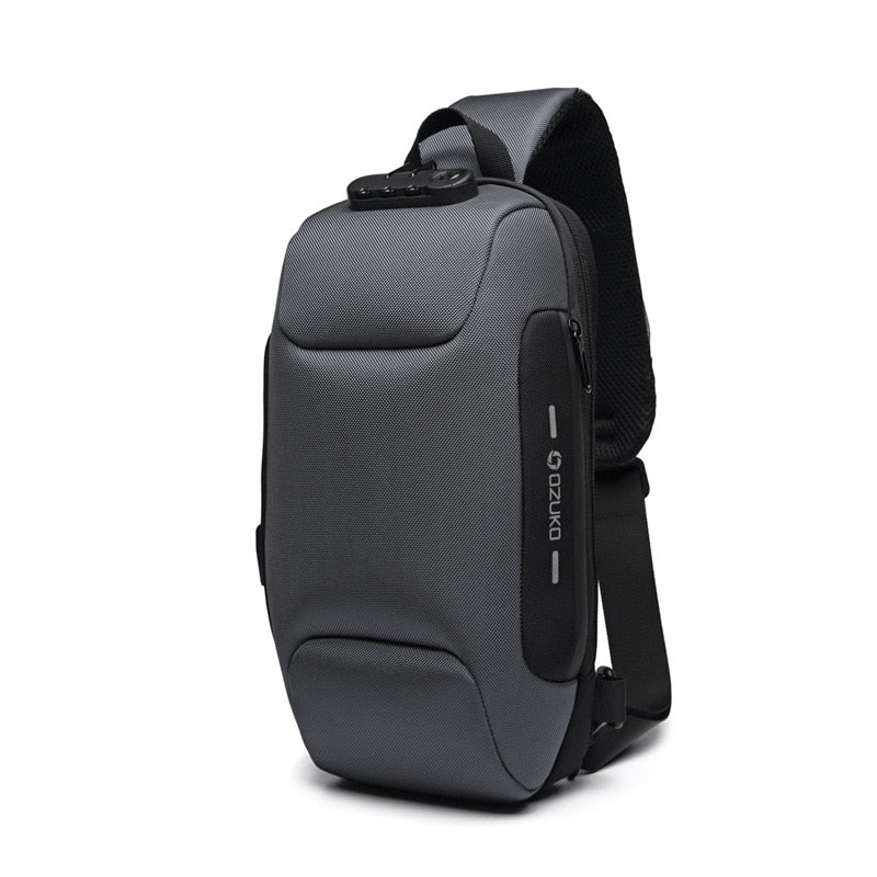 Peris Gems Gray / 17x8x34CM Waterproof Anti-Theft USB Messenger Bag | Adjustable Lock Bag SHEIN Amazon Temu