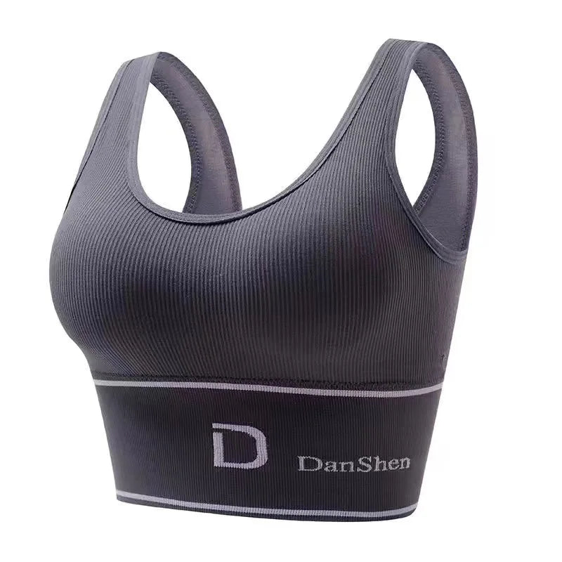 Peris Gems Gray / 40-65kg / 95C|36 Bra, Sports Underwear, Yoga, High Elasticity, Big U Vest, Underwear, Women&