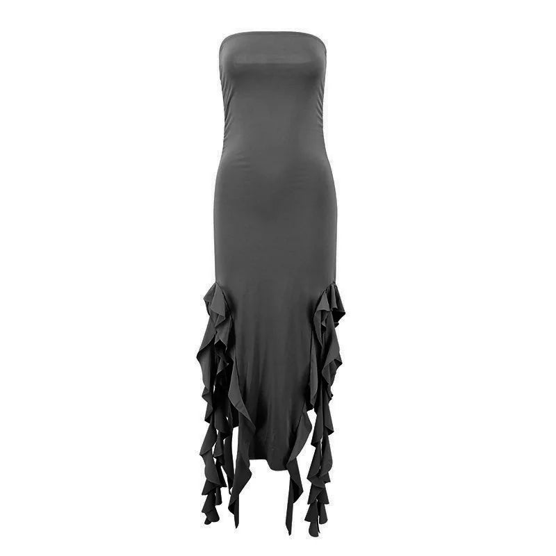 Peris Gems Gray / S COUTUDI Elegant Strapless Dress For Women Summer Trend Irregular Tassel Skinny Split Long Dress Party Clubwear 2024 Women Outfit COUTUDI Elegant Strapless Dress For Women Summer Trend Irregular Tassel Skinny Split Long Dress Party Clubwear 2024 Women Outfit SHEIN Amazon Temu