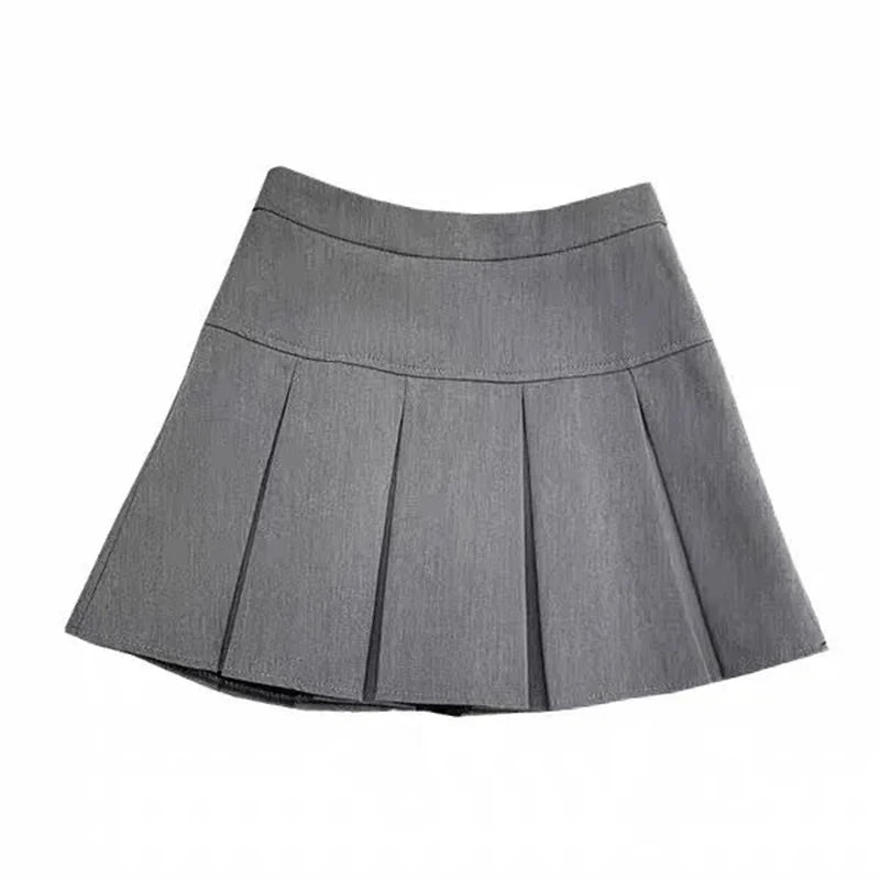 Peris Gems GRAY / S Fashion A Line Women Pleated Skirt High Waist Zipper Grey Student Mini Skirt JK Summer New 2023 Black Ladies Suit Skirt Fashion A Line Women Pleated Skirt High Waist Zipper Grey Student Mini Skirt JK Summer New 2023 Black Ladies Suit Skirt SHEIN Amazon Temu