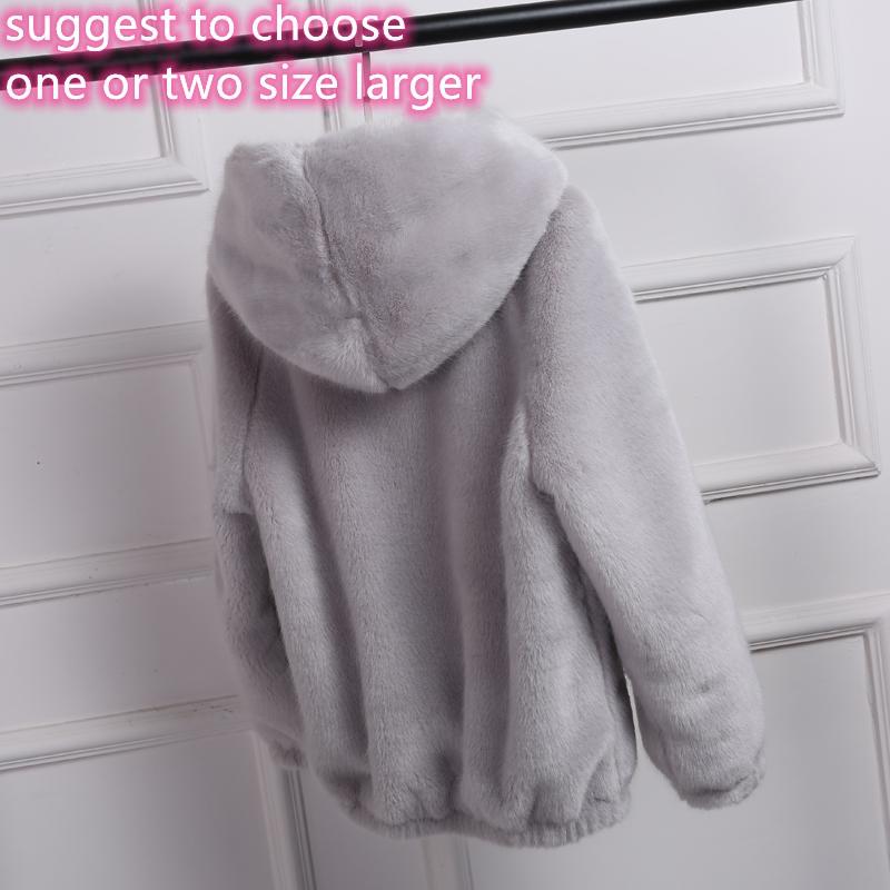 Peris Gems Gray / S Faux Fur Mink Zipper Jacket for Women | Fur Coat Jackets SHEIN Amazon Temu
