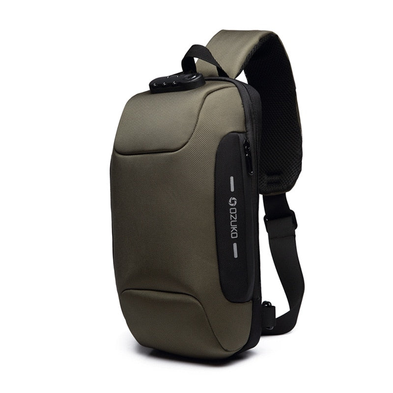 Peris Gems Green / 17x8x34CM Waterproof Anti-Theft USB Messenger Bag | Adjustable Lock Bag SHEIN Amazon Temu