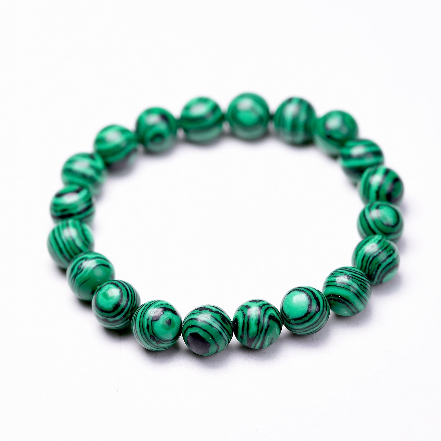 Peris Gems Green / 6MM Green Malachite Energy Bead Bracelets Unisex SHEIN Amazon Temu