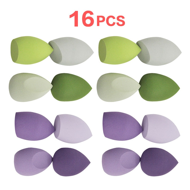 Peris Gems green 8p-purple 8p Bevel Makeup Sponges | Beauty Cosmetic Makeup Ball SHEIN Amazon Temu