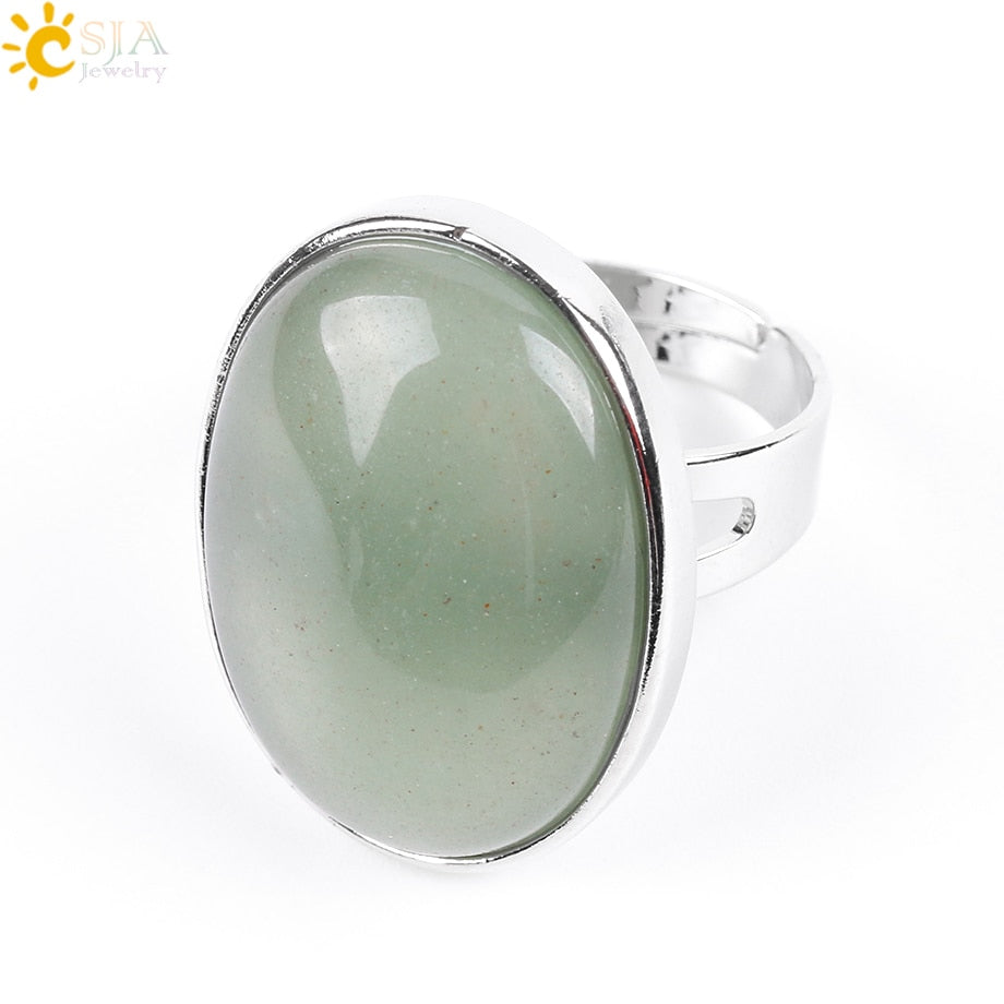 Peris Gems Green Aventurine Quartz Tiger Eye Lapis Obsidian Rings Unisex SHEIN Amazon Temu