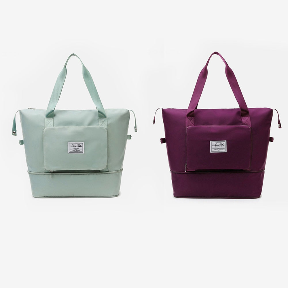 Peris Gems green Deep purple Ladies Foldable Travel Bag | Handheld Large Capacity Expandable Bag SHEIN Amazon Temu
