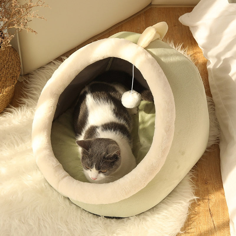 Peris Gems Green Dragon / S (31X30X28cm) Cat Bed for Indoor Cats | Cozy Cat Bed with Ball SHEIN Amazon Temu