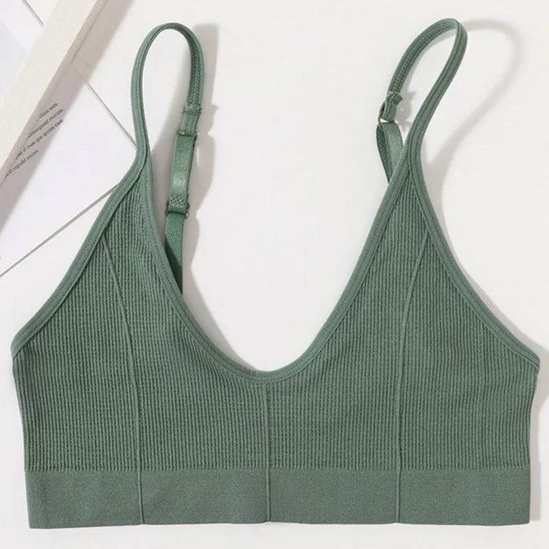 Peris Gems green / M Seamless Tube Tops Bras For Women U-shaped Back Sexy Lingerie Female Bralette Adjust Strap Bandeau Bra Ribbed Sports Underwear Seamless Tube Tops Bras For Women U-shaped Back Sexy Lingerie Female Bralette Adjust Strap Bandeau Bra Ribbed Sports Underwear SHEIN Amazon Temu