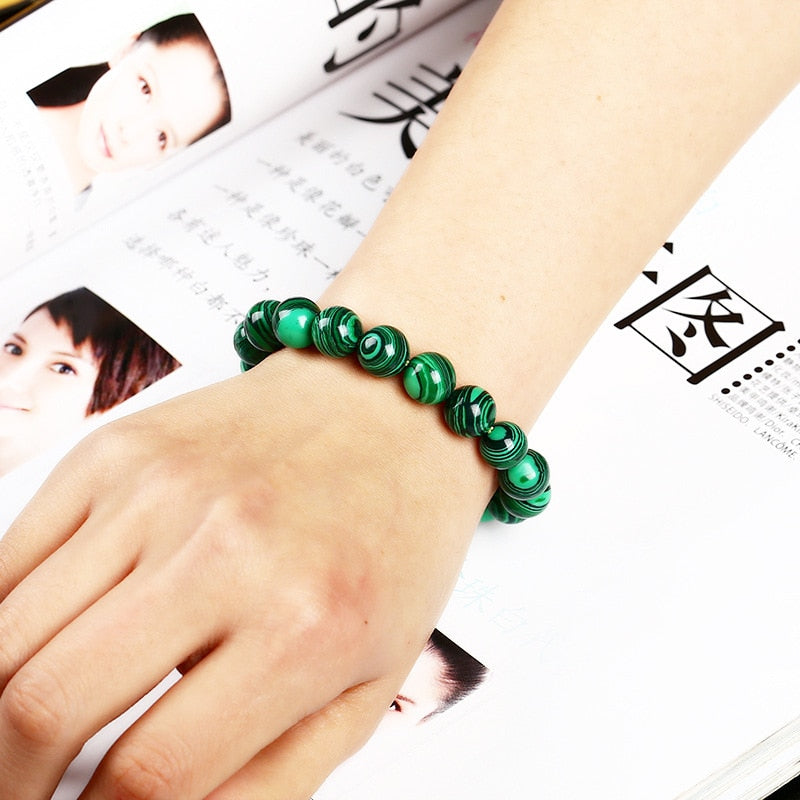 Peris Gems Green Malachite Energy Bead Bracelets Unisex SHEIN Amazon Temu