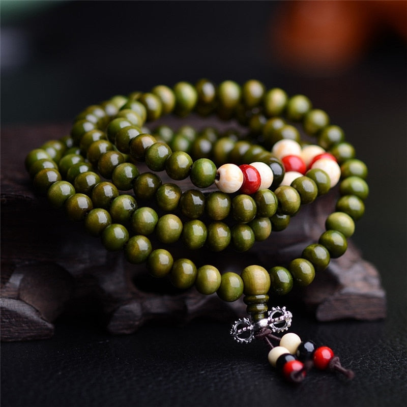 Peris Gems Green Natural Sandalwood 8MM Rosary Prayer Beads Unisex SHEIN Amazon Temu