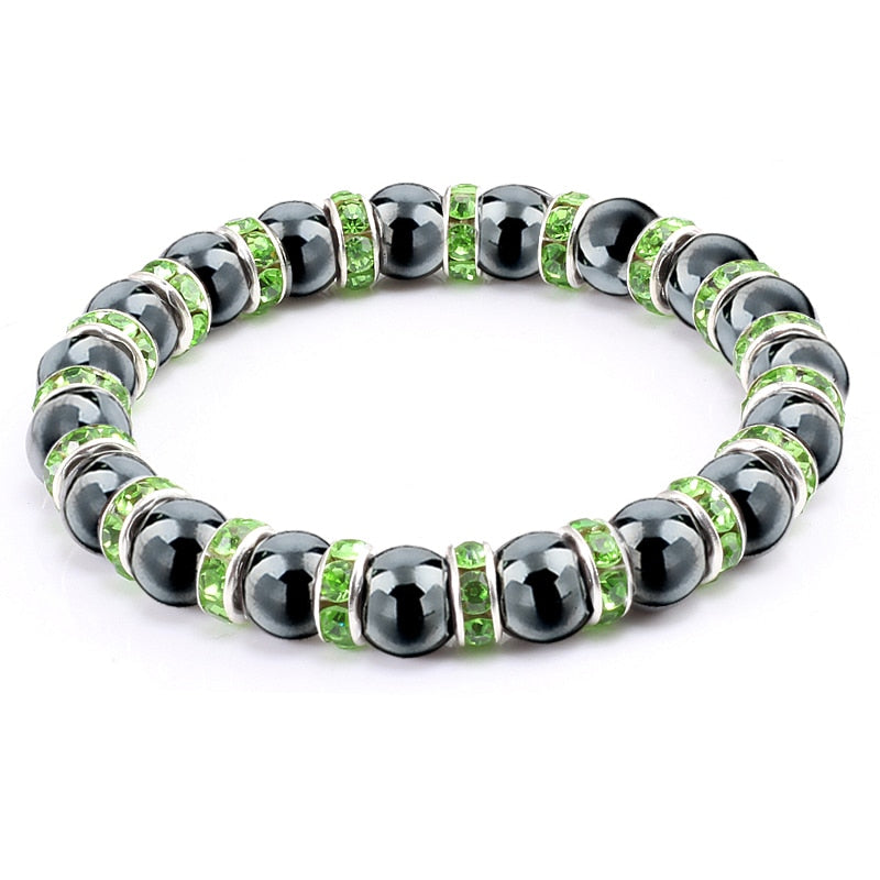 Peris Gems Green S Natural Hematite Beads Bracelets Unisex | Health Protection Silver Charm Bracelets SHEIN Amazon Temu