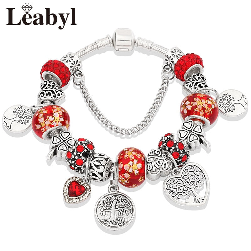 Peris Gems Green Tree of Life Charm Bracelets Unisex | Silver Pendant Bracelets Green Tree of Life Charm Bracelets Unisex | Silver Pendant SHEIN Amazon Temu