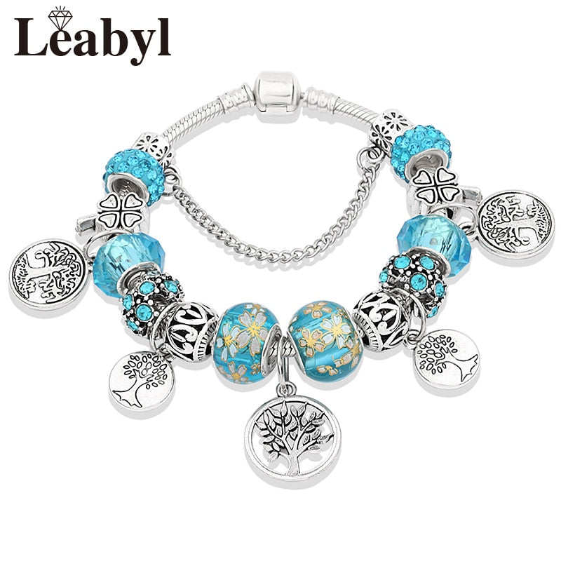 Peris Gems Green Tree of Life Charm Bracelets Unisex | Silver Pendant Bracelets Green Tree of Life Charm Bracelets Unisex | Silver Pendant SHEIN Amazon Temu