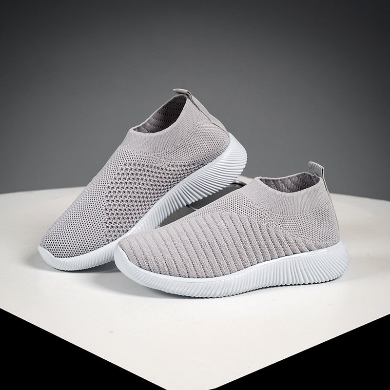 Peris Gems Grey / 35 Soft Knitted Mesh Slip-On Shoes for Women | Comfortable Walking Shoe Soft Knitted Mesh Slip-On Shoes for Women | Walking Shoe SHEIN Amazon Temu