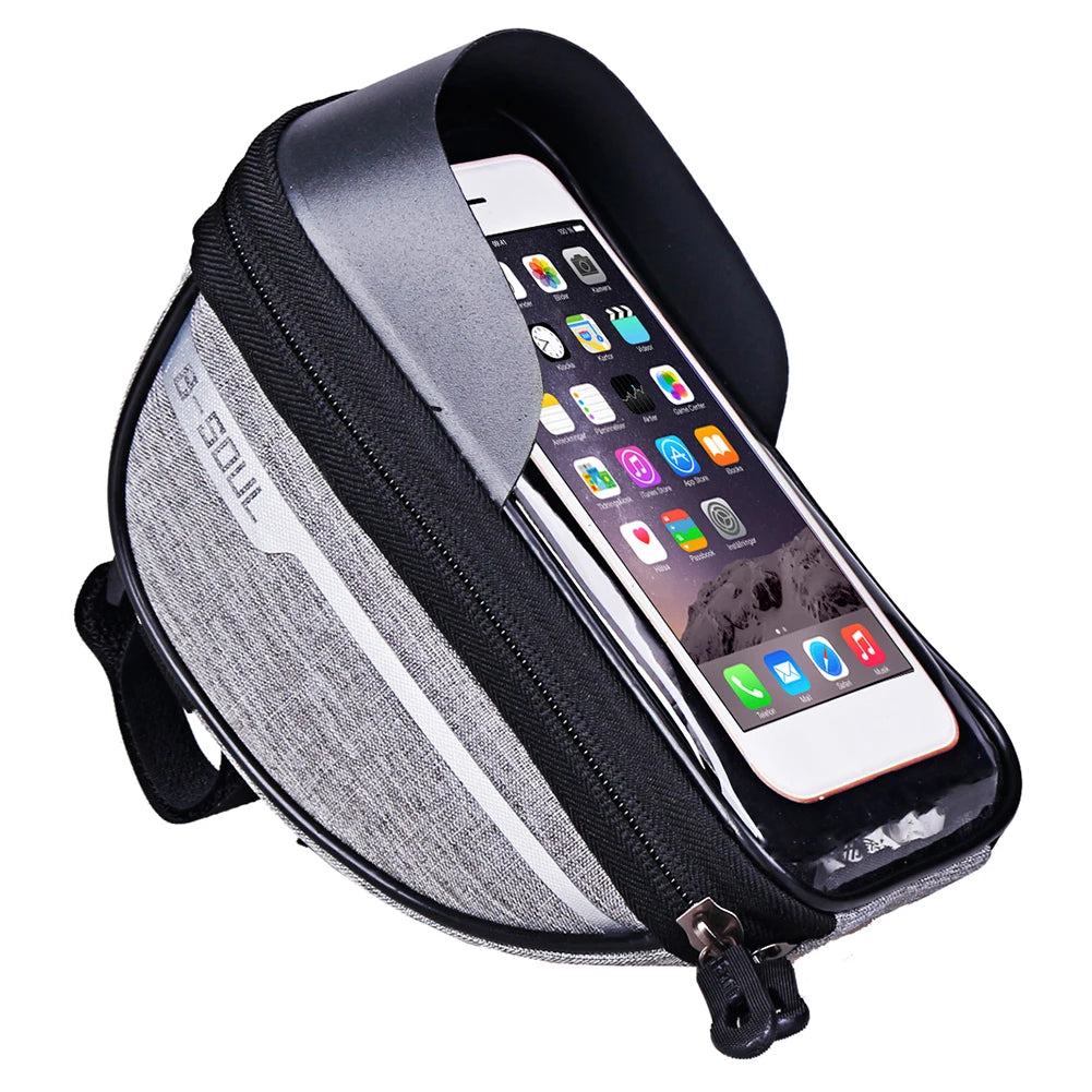 Peris Gems Grey Bicycle Frame Front Top Tube Bike Bag Handlebar Cell Mobile Phone Bag Waterproof Touch Screen Phone Holder Cycling Accessories Bicycle Frame Front Top Tube Bike Bag Handlebar Cell Mobile Phone Bag Waterproof Touch Screen Phone Holder Cycling Accessories SHEIN Amazon Temu