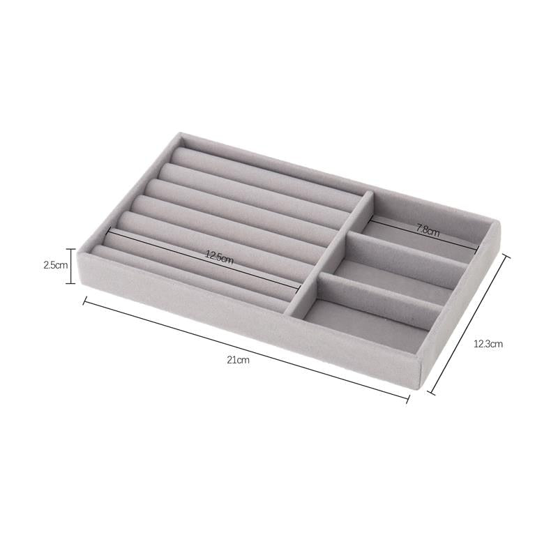 Peris Gems Grey C Velvet Jewelry Display Stackable Tray Case SHEIN Amazon Temu