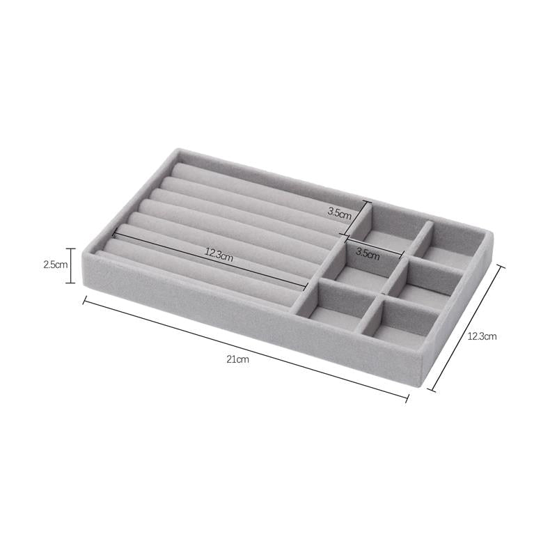 Peris Gems Grey E Velvet Jewelry Display Stackable Tray Case SHEIN Amazon Temu