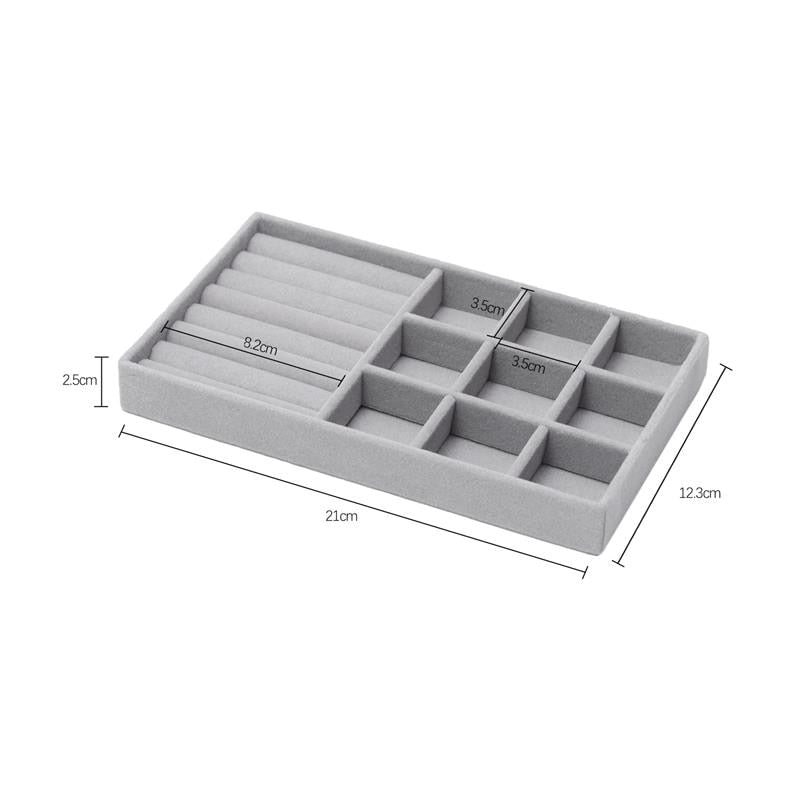 Peris Gems Grey F Velvet Jewelry Display Stackable Tray Case SHEIN Amazon Temu