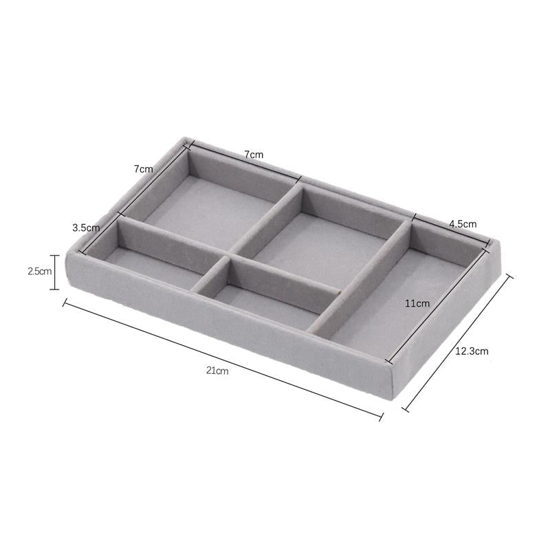 Peris Gems Grey G Velvet Jewelry Display Stackable Tray Case SHEIN Amazon Temu