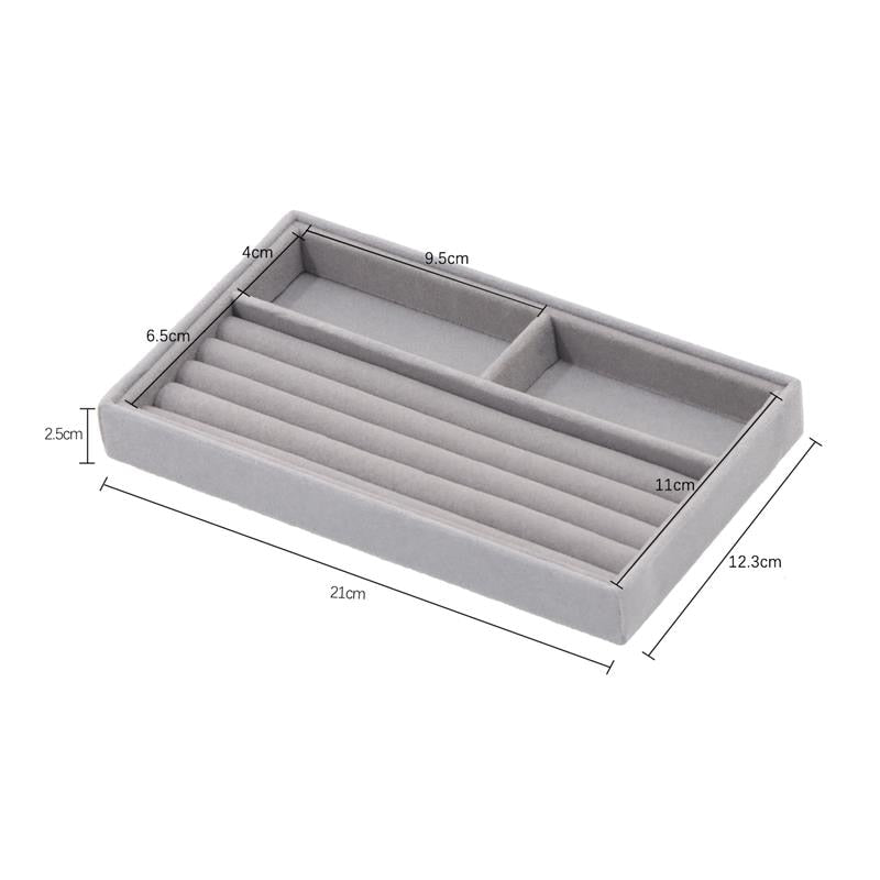 Peris Gems Grey H Velvet Jewelry Display Stackable Tray Case SHEIN Amazon Temu