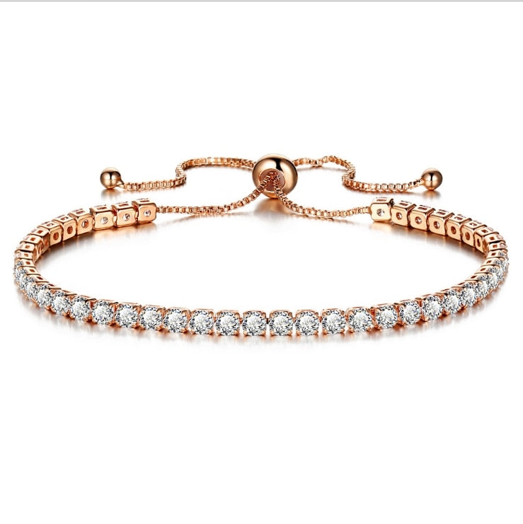 Peris Gems Gwhite Gold Diamond Tennis Bracelets for Women | Iced Out Chain Bracelets SHEIN Amazon Temu
