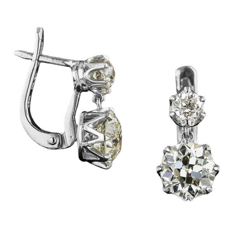 Peris Gems H-silver Diamond Silver Princess Earrings for Women | Gold Silver Hoop Stud Bridal Earrings Diamond Silver Princess Earrings for Women SHEIN Amazon Temu
