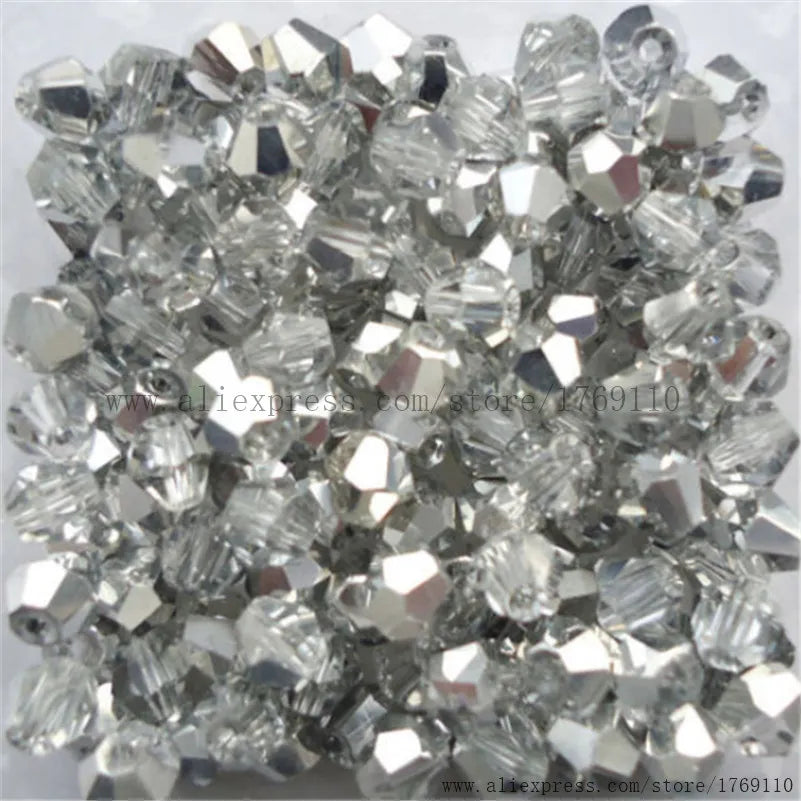 Peris Gems half silver Glass Bead 100pc Loose Spacer Stones for DIY Jewelry SHEIN Amazon Temu