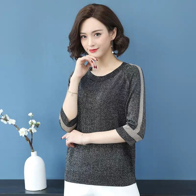 Peris Gems Half Sleeve Casual Knitted Shirt for Women | Pullover Shirt SHEIN Amazon Temu