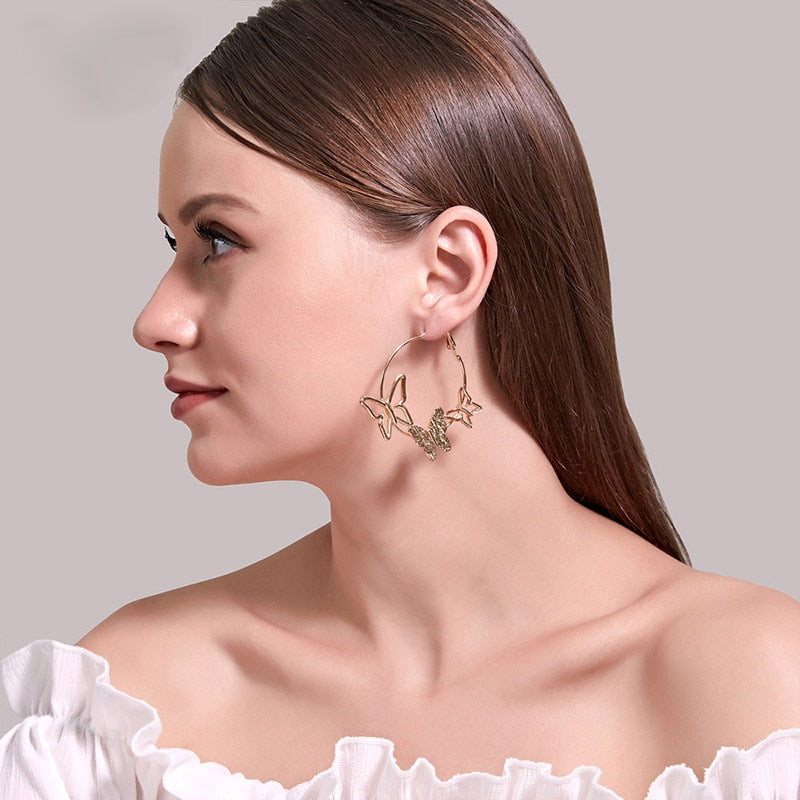 Peris Gems Hammered Gold Earrings for Women | Gold Hoop Earrings SHEIN Amazon Temu