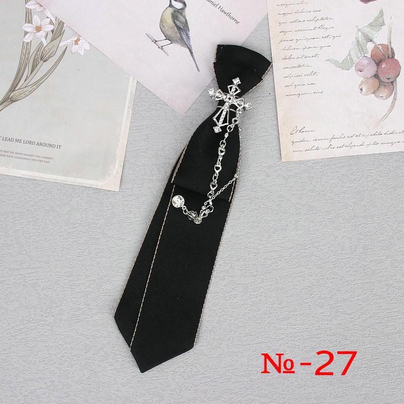 Peris Gems Hand Made Black Ribbon Rhinestone Crystal Neckties - Unisex SHEIN Amazon Temu