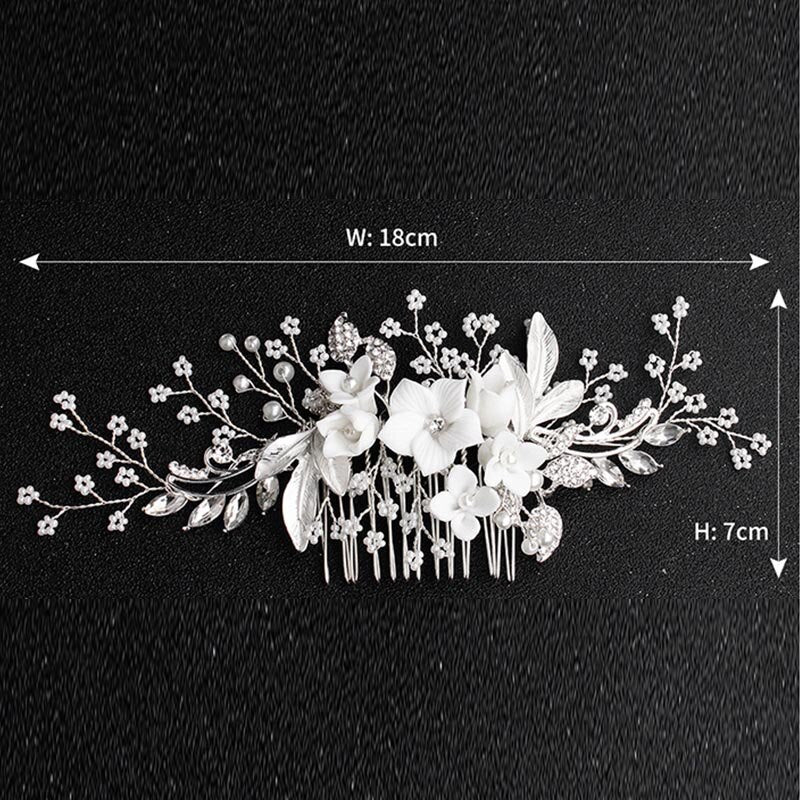 Peris Gems Handmade Rhinestone Pearl Flowers Leaf Headpiece | Pearl Headband Handmade Rhinestone Pearl Flowers Leaf Headpiece | Headband SHEIN Amazon Temu