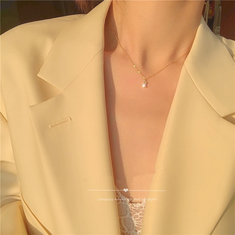 Peris Gems Hanging / 15.75 in / 40cm Minimalistic Diamond Choker Necklace for Women SHEIN Amazon Temu