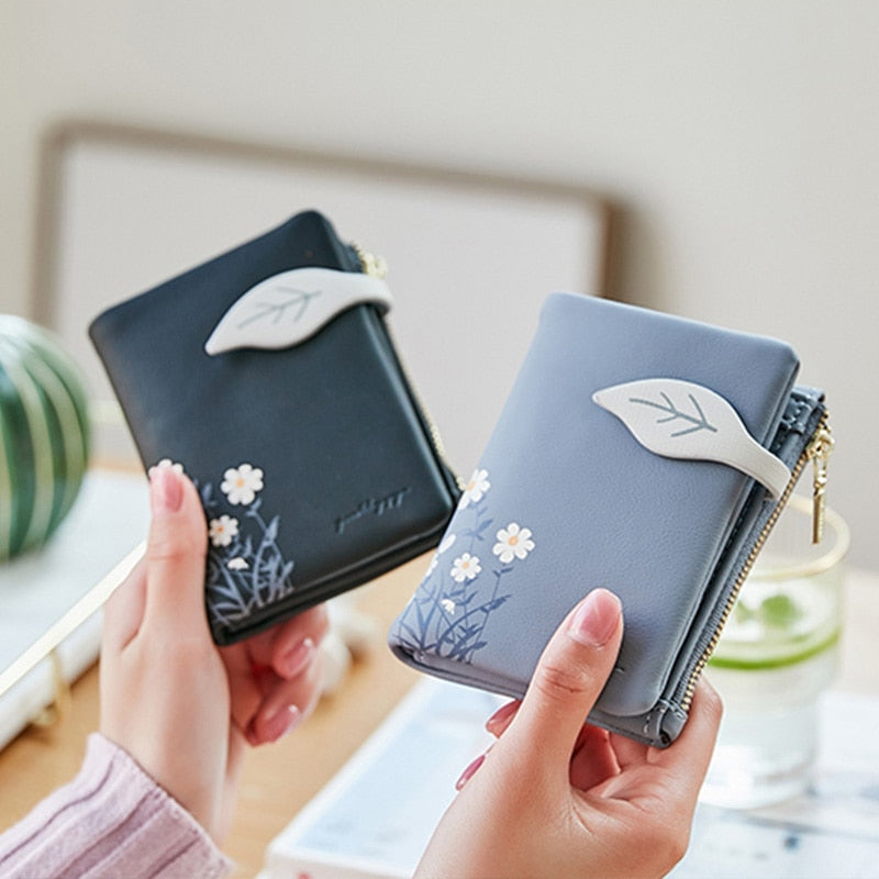 Peris Gems Hasp Zipper Daisy PU Leather Small Wallet for Women | Mini Clutch Purse Hasp Zipper Daisy PU Leather Small Wallet for Women SHEIN Amazon Temu