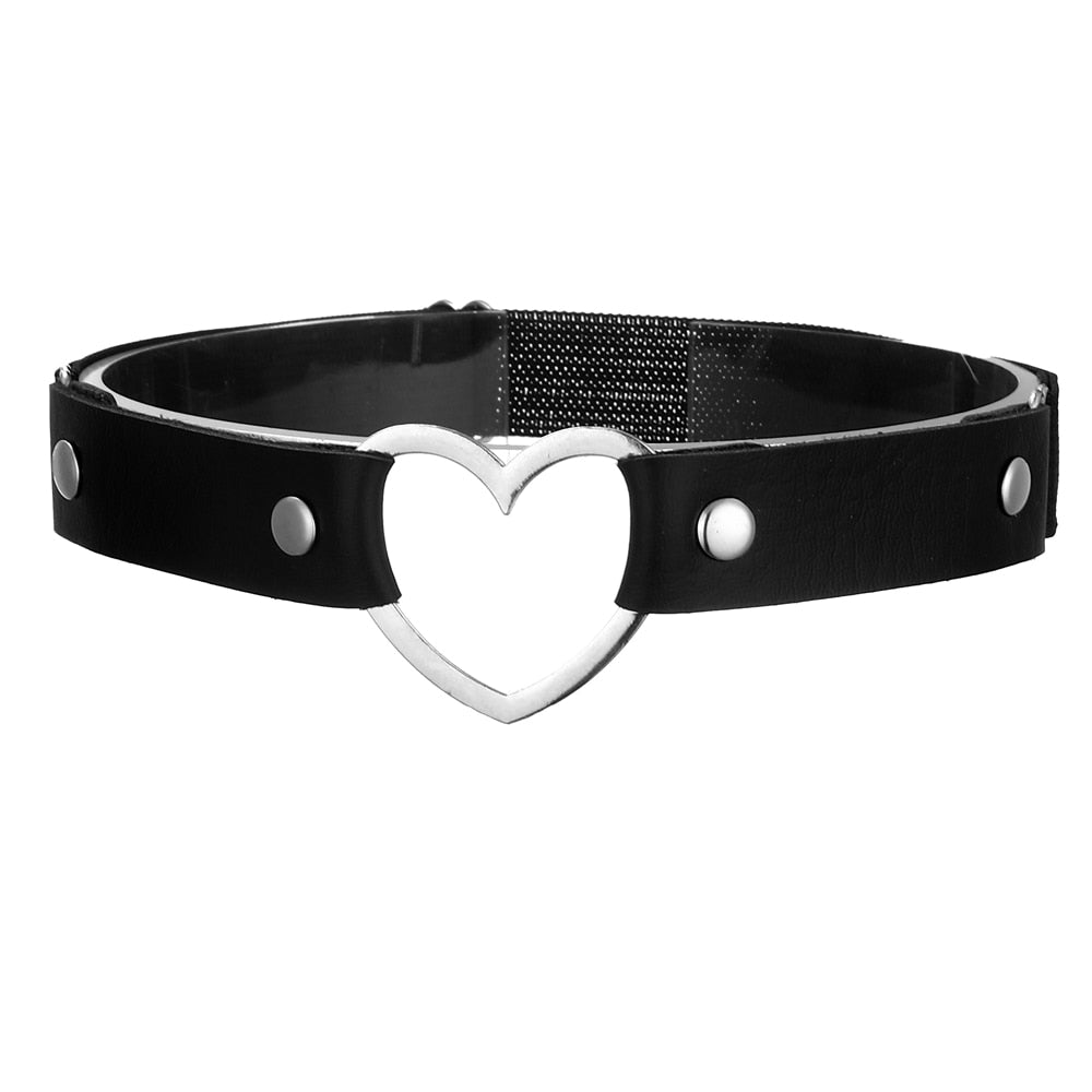 Peris Gems Heart Elastic Leather Thigh Garters - Gothic Thigh Garter with Spikes and Chains SHEIN Amazon Temu