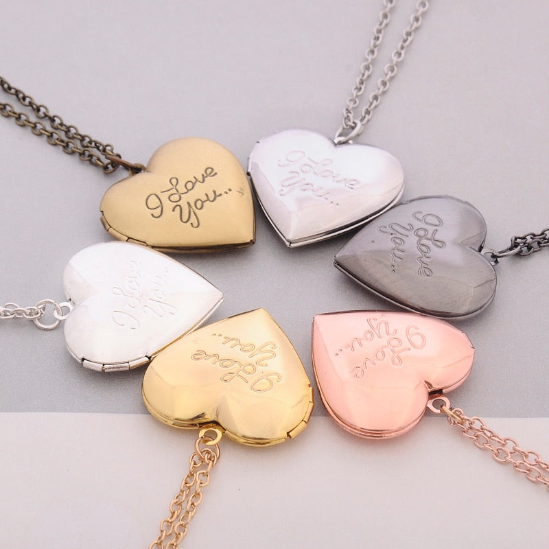 Peris Gems Heart Locket Pendant Necklace Unisex | Photo Frame Necklace Heart Locket Pendant Necklace Unisex | Photo Frame SHEIN Amazon Temu