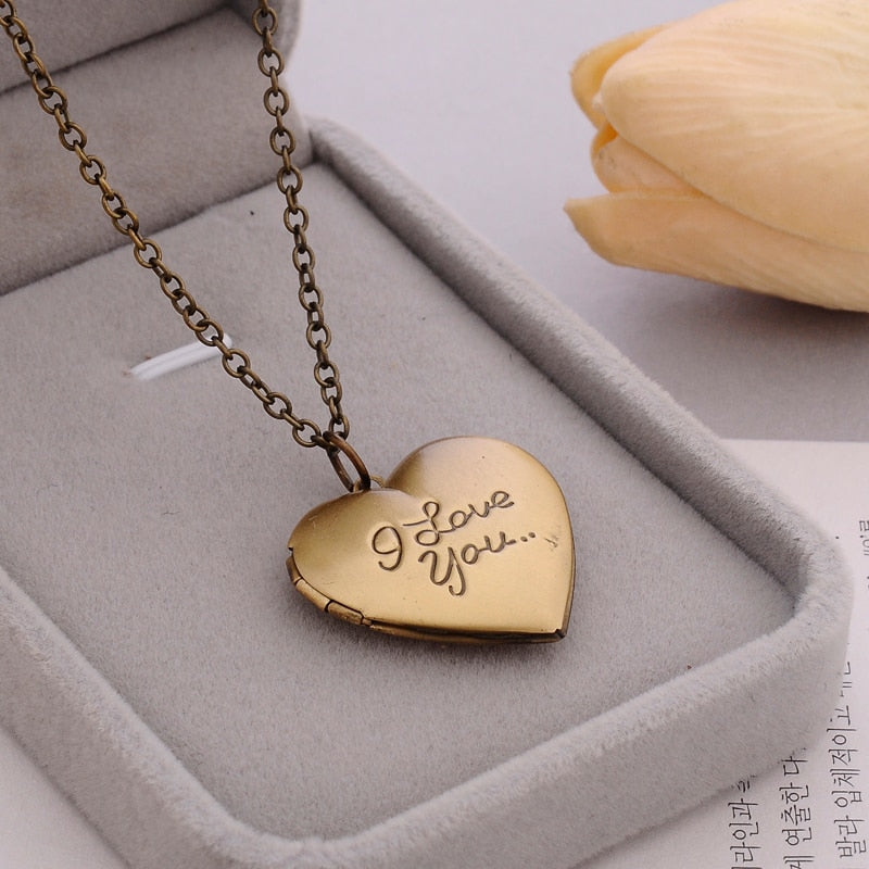 Peris Gems Heart Locket Pendant Necklace Unisex | Photo Frame Necklace Heart Locket Pendant Necklace Unisex | Photo Frame SHEIN Amazon Temu