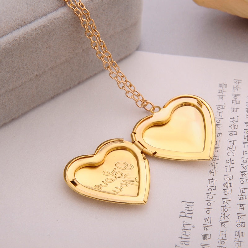 Peris Gems Heart Locket Pendant Necklace Unisex | Photo Frame Necklace SHEIN Amazon Temu