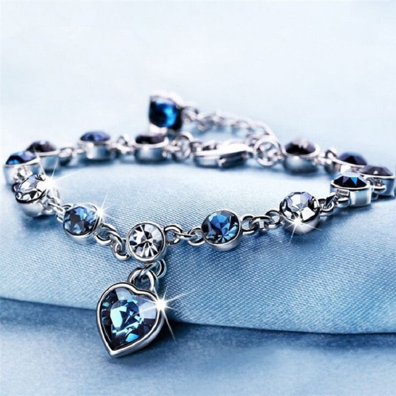Peris Gems Heart of The Ocean Pendant Bracelets | Love Heart Bracelet for Women SHEIN Amazon Temu