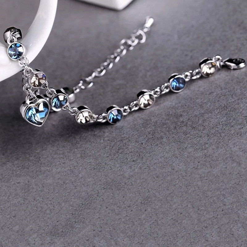 Peris Gems Heart of The Ocean Pendant Bracelets | Love Heart Bracelet for Women SHEIN Amazon Temu